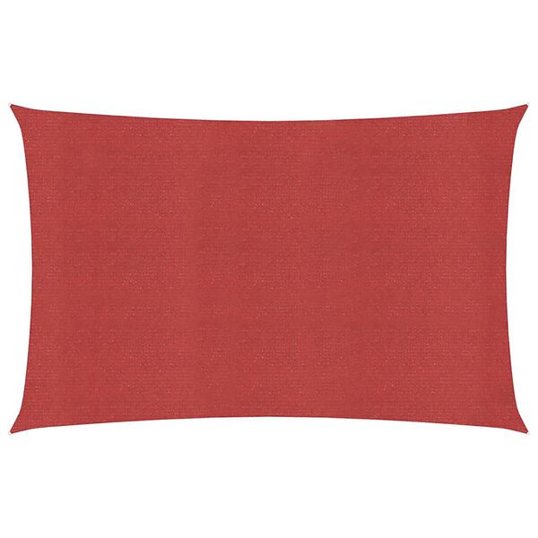 vidaXL Voile d'ombrage 160 g/m² Rouge 2,5x5 m PEHD
