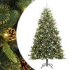 vidaXL Sapin de No&euml;l artificiel avec branches pliables et c&ocirc;nes 240 cm