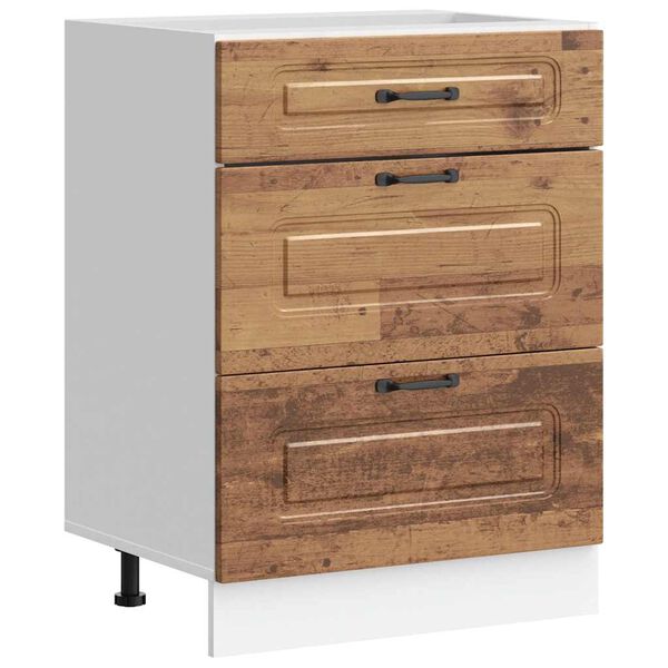 vidaXL Armoire de cuisine Kalmar vieux bois bois d'ing&eacute;nierie