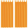 vidaXL Rideaux en voile avec boucles 2 pcs orange 140x225 cm