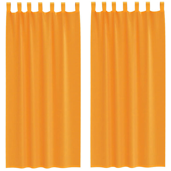 vidaXL Rideaux en voile avec boucles 2 pcs orange 140x225 cm