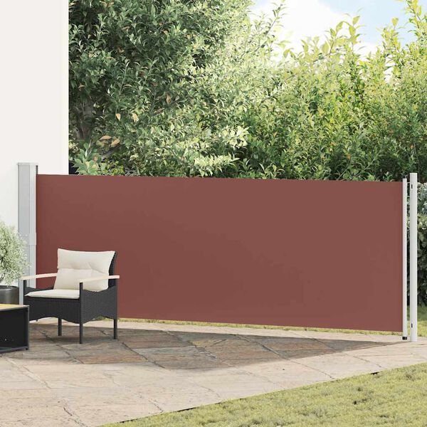 vidaXL Auvent lat&eacute;ral r&eacute;tractable de patio 140x600 cm Marron