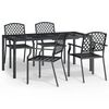 vidaXL Ensemble &agrave; manger de jardin 5 pcs anthracite acier