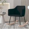 vidaXL Chaise &agrave; bascule Noir Tissu