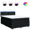 vidaXL Sommier &agrave; lattes de lit avec matelas Noir 160x200 cm Tissu