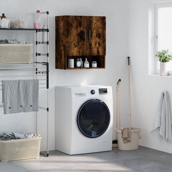 vidaXL Armoire murale chêne fumé 60x31x70 cm bois d'ingénierie