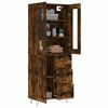 vidaXL Buffet haut Ch&ecirc;ne fum&eacute; 69,5x34x180 cm Bois d'ing&eacute;nierie