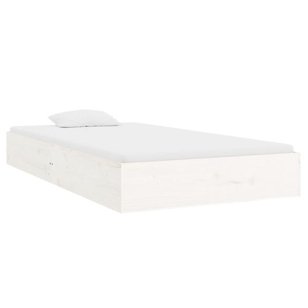 vidaXL Cadre de lit sans matelas blanc bois massif 90x200 cm