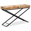 vidaXL Table console Bois de manguier massif 130 x 40 x 80 cm