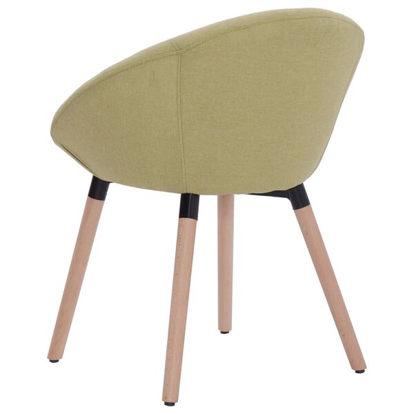 vidaXL Chaise de salle &agrave; manger Vert Tissu