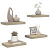 vidaXL &Eacute;tag&egrave;res murales flottantes 4 pcs ch&ecirc;ne 40x23x3,8 cm MDF