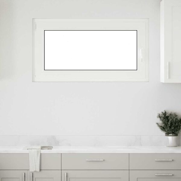 vidaXL Fenêtre de sous-sol« RISOR » 110 x 70 cm oscillo-battante DIN gauche blanche