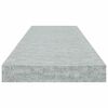 vidaXL &Eacute;tag&egrave;re murale flottante Gris b&eacute;ton 80x23,5x3,8 cm MDF