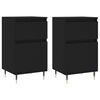 vidaXL Buffets 2 pcs noir 40x35x70 cm bois d&rsquo;ing&eacute;nierie