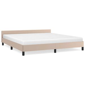 vidaXL Cadre de lit avec t&ecirc;te de lit sans matelas cappuccino 180x200cm