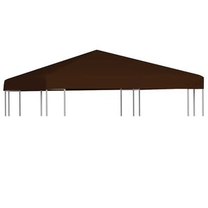vidaXL Toile sup&eacute;rieure de gazebo 310 g/m&sup2; 3x3 m Marron