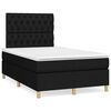 vidaXL Sommier &agrave; lattes de lit matelas et LED noir 120x190 cm tissu