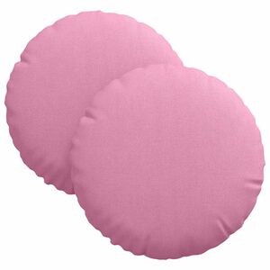 vidaXL Coussins de si&egrave;ge 2 pc Tissu Rose &Oslash;30 x 13 cm