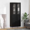 vidaXL Haut Armoire Ch&ecirc;ne noir 69,5 x 34 x 90 cm Bois d'ing&eacute;nierie