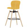 vidaXL Chaises pivotantes de bar lot de 2 jaune tissu