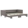 vidaXL Lit de jour avec gigogne sans matelas taupe 90x200 cm