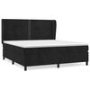 vidaXL Sommier &agrave; lattes de lit avec matelas Noir 180x200 cm Velours