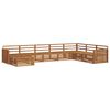 vidaXL Ensembles de canap&eacute;s 8 pcs Naturel Bois d'Acacia Massif