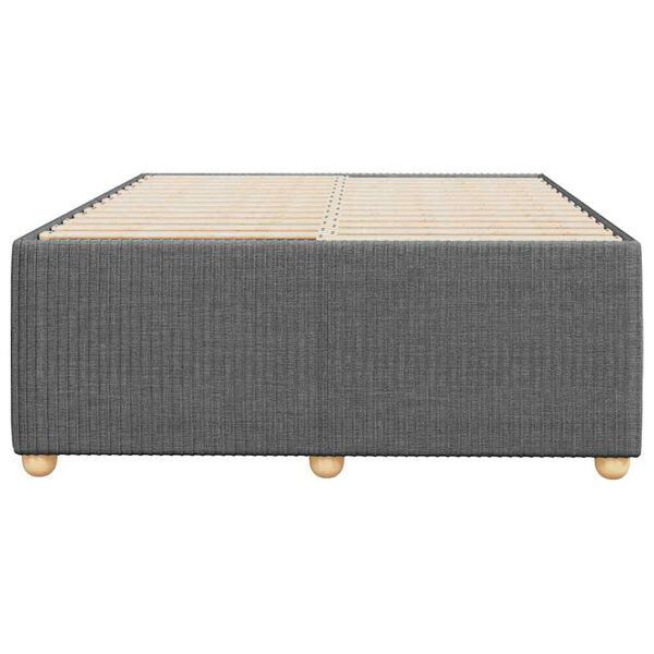 vidaXL Cadre de lit sans matelas gris fonc&eacute; 120x200 cm tissu