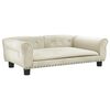 vidaXL Lit pour chien cr&egrave;me 95x55x30 cm velours