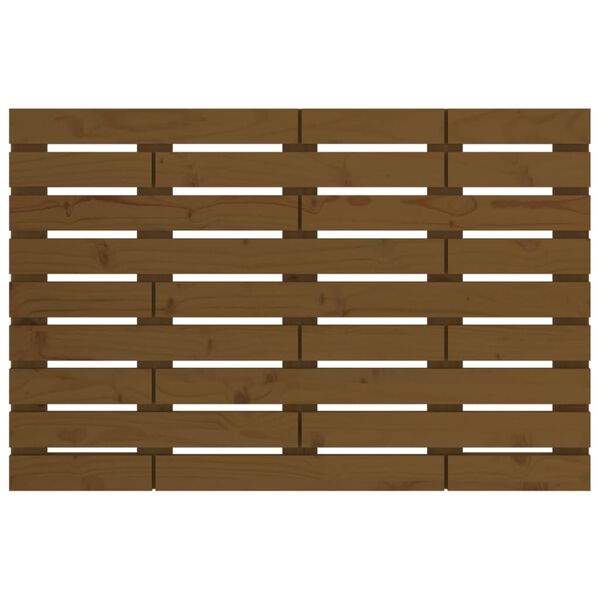 vidaXL T&ecirc;te de lit murale Marron miel 106x3x63 cm Bois massif de pin