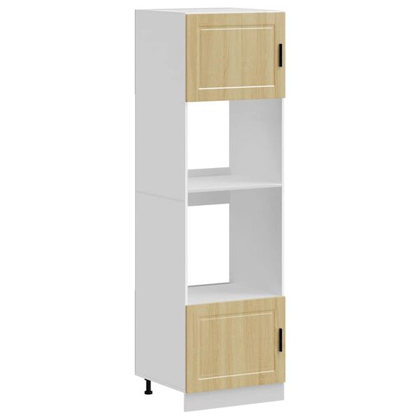 vidaXL Armoires de four 2 pcs Porto ch&ecirc;ne sonoma bois d'ing&eacute;nierie