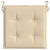 vidaXL Coussins de chaise jardin lot de 6 beige 40x40x4cm tissu oxford