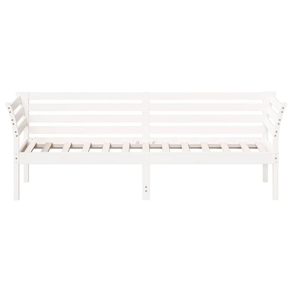 vidaXL Lit de jour sans matelas blanc 90x200 cm bois de pin massif