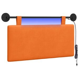 vidaXL T&ecirc;te de lit suspendue Orange Tissu en velours c&ocirc;tel&eacute;