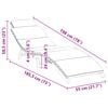 vidaXL Transat Blanc cr&egrave;me 188 x 55 x 59 cm Bois de teck solide