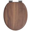 vidaXL Si&egrave;ge de toilette 2 pcs Marron 44 x 38 cm Panneau MDF