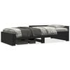 vidaXL Cadre de lit sans matelas noir 75x190 cm bois ing&eacute;nierie