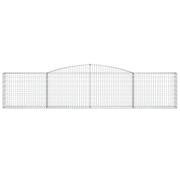 vidaXL Paniers à gabions arqués 25 pcs 400x30x80/100 cm Fer galvanisé