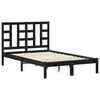 vidaXL Cadre de lit sans matelas noir 120x200 cm bois massif