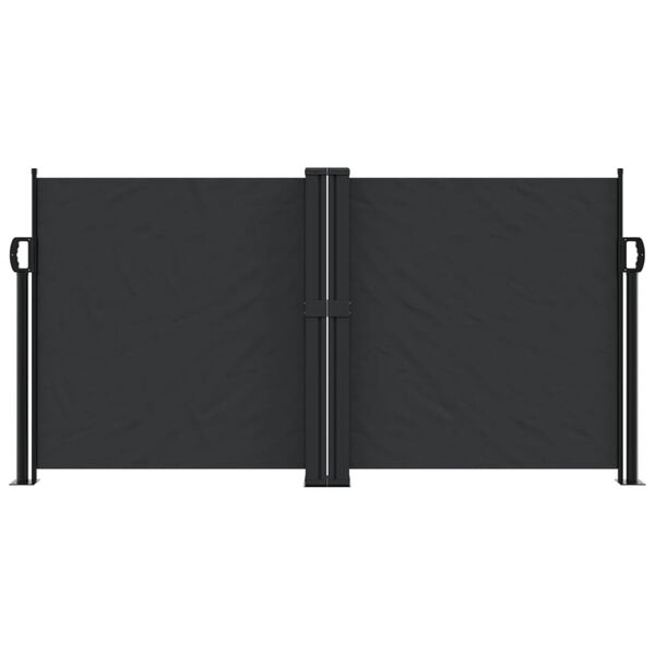 vidaXL Auvent lat&eacute;ral r&eacute;tractable noir 120x600 cm
