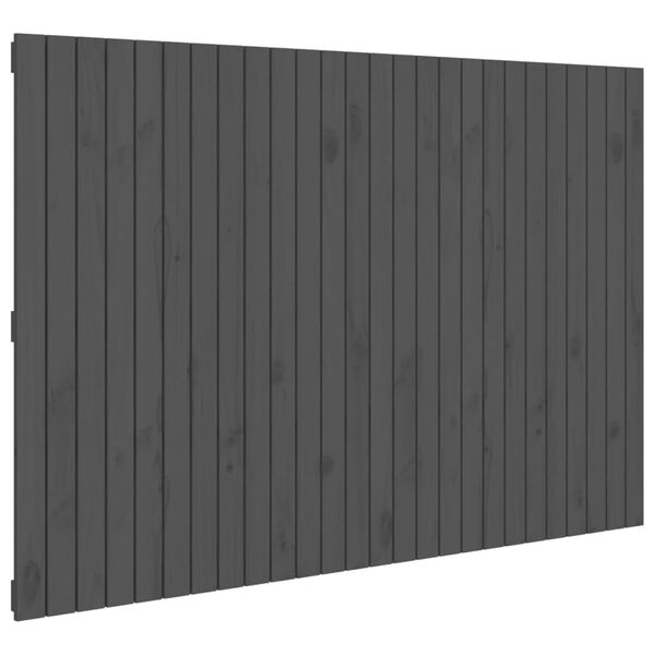 vidaXL T&ecirc;te de lit murale Gris 166x3x110 cm Bois massif de pin
