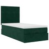vidaXL Cadre de lit ottoman avec matelas vert fonc&eacute; 90x190 cm velours
