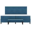vidaXL Lit &agrave; ressorts avec matelas Bleu fonc&eacute; 200 x 200 cm Velours