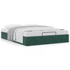 vidaXL Cadre de lit ottoman sans matelas vert foncé 140x190 cm velours