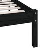 vidaXL Cadre de lit sans matelas noir bois massif 100x200 cm
