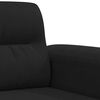 vidaXL Canap&eacute; &agrave; 2 places Noir 140 cm Tissu microfibre