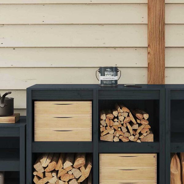 vidaXL Peinture pour bois Gris 16,5 x 16,5 x 15,9 cm Impression murale