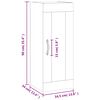 vidaXL Armoire murale blanc 34,5x34x90 cm