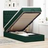 vidaXL Cadre de lit ottoman avec matelas vert fonc&eacute; 90x190 cm velours