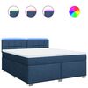 vidaXL Sommier &agrave; lattes de lit avec matelas Bleu 180x200 cm Tissu